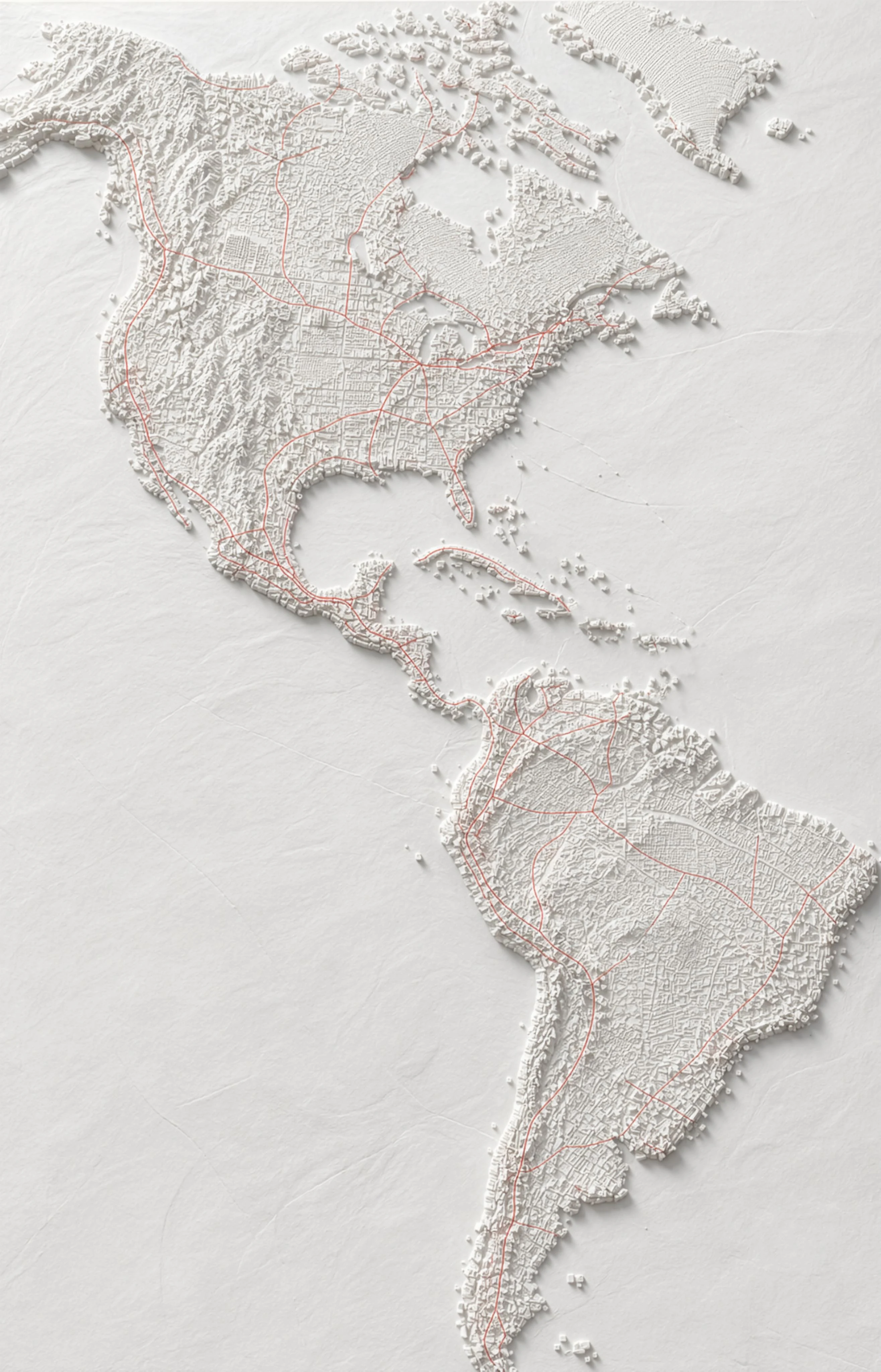 Relieve del continente americano, recurso visual de Atomik